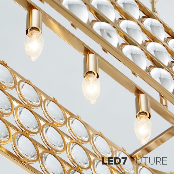 Loft Industry Modern - Beads Oval Chandelier